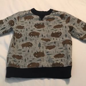 Boys 2T buffalo print sweatshirt
